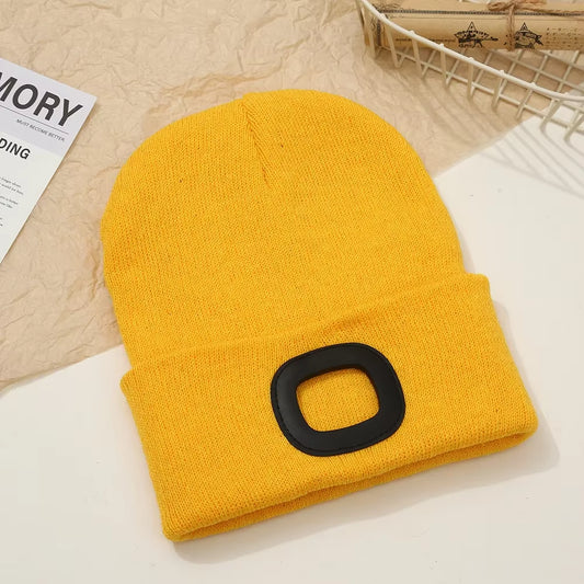 Glowgear™ LED Beanie Hat: USB Rechargeable Winter Headlamp Cap for Warmth & Hands-Free Light